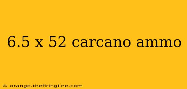 6.5 x 52 carcano ammo