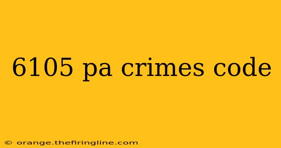 6105 pa crimes code