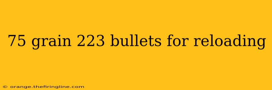 75 grain 223 bullets for reloading