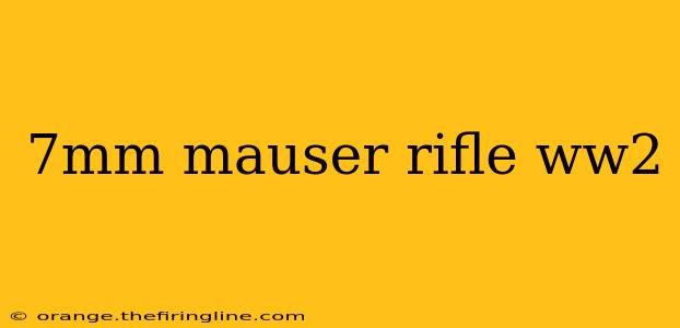 7mm mauser rifle ww2