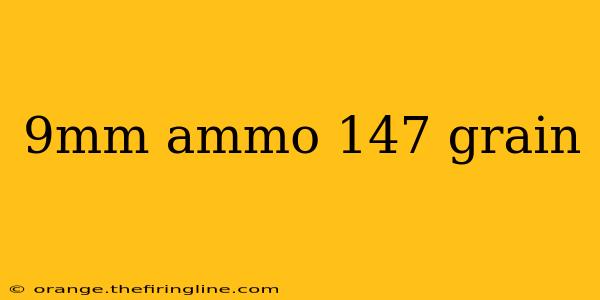 9mm ammo 147 grain