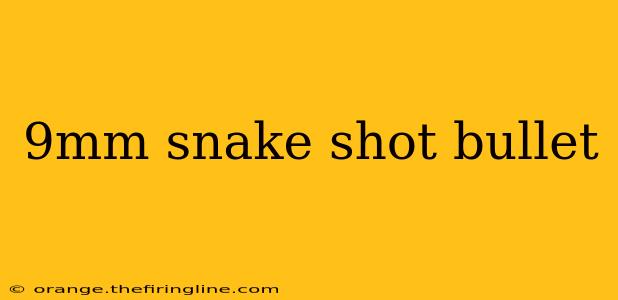 9mm snake shot bullet