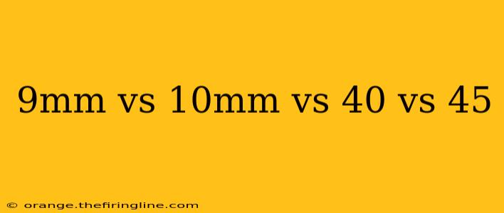 9mm vs 10mm vs 40 vs 45