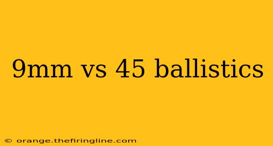 9mm vs 45 ballistics