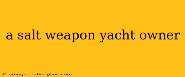 a salt weapon yacht owner