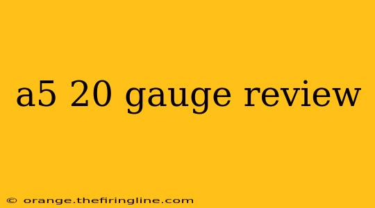 a5 20 gauge review