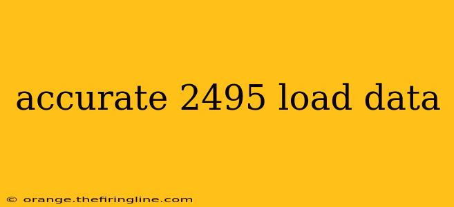 accurate 2495 load data