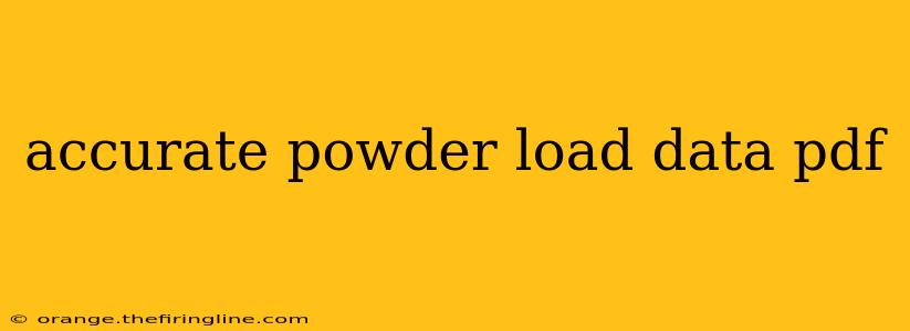 accurate powder load data pdf