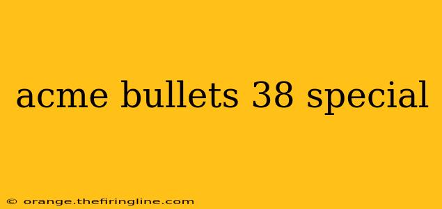 acme bullets 38 special