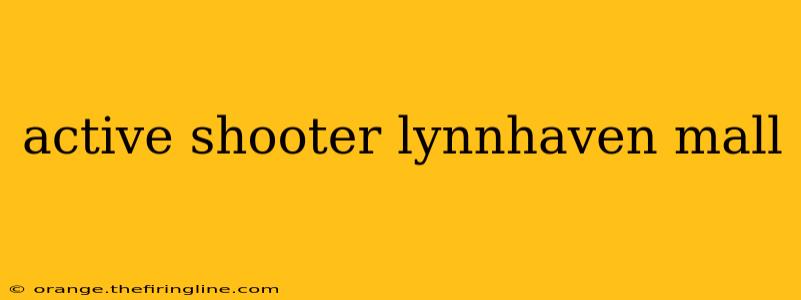 active shooter lynnhaven mall