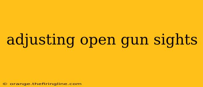 adjusting open gun sights