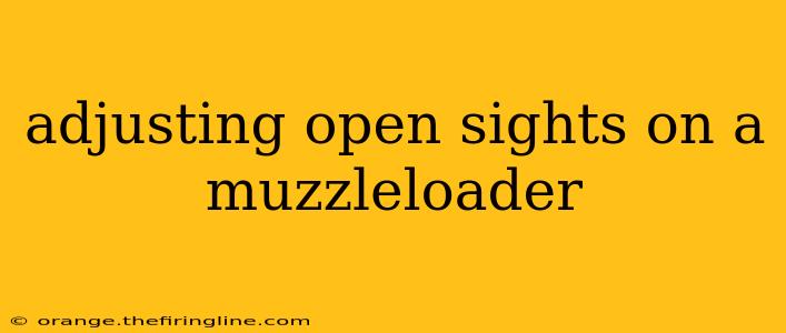 adjusting open sights on a muzzleloader