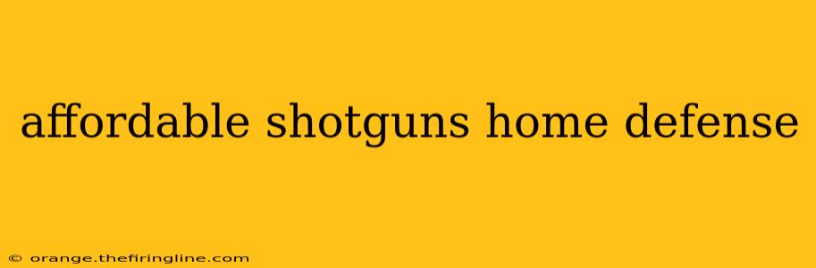 affordable shotguns home defense