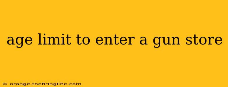 age limit to enter a gun store