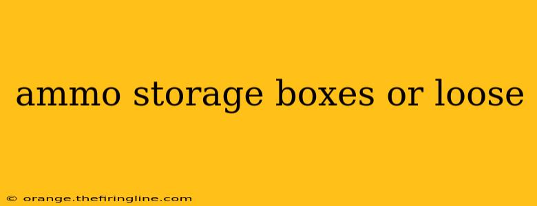 ammo storage boxes or loose