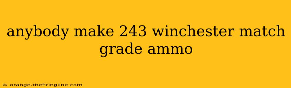 anybody make 243 winchester match grade ammo