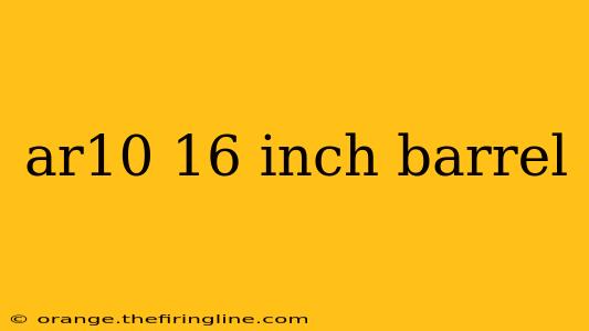 ar10 16 inch barrel