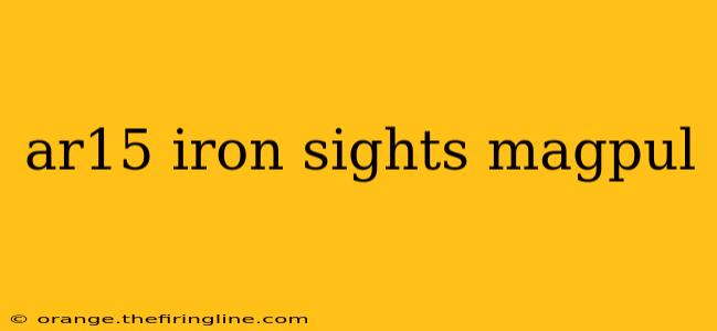 ar15 iron sights magpul