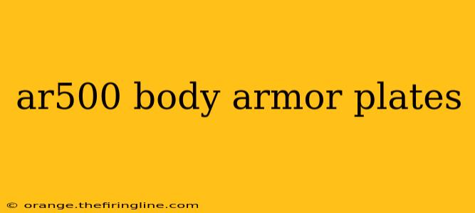 ar500 body armor plates