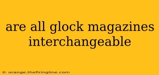 are all glock magazines interchangeable