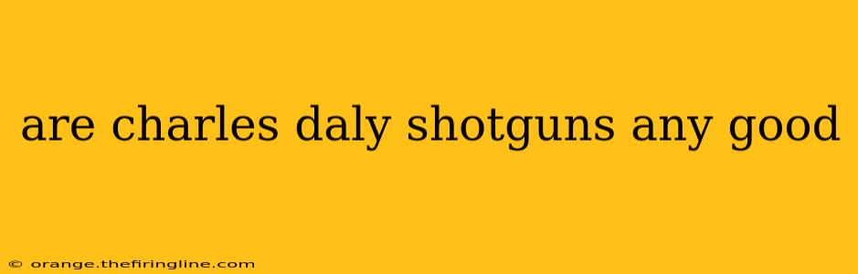 are charles daly shotguns any good