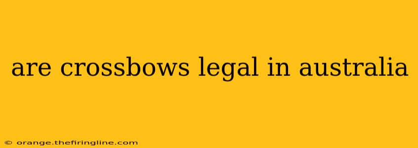 are crossbows legal in australia