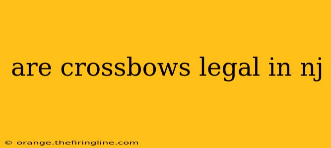 are crossbows legal in nj