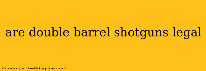 are double barrel shotguns legal