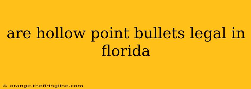 are hollow point bullets legal in florida