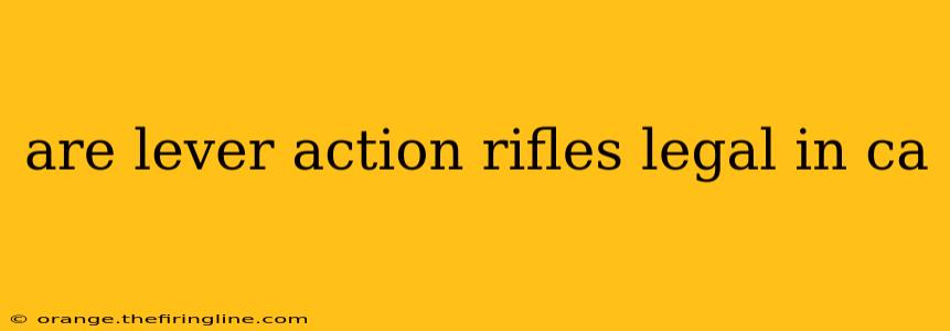 are lever action rifles legal in ca