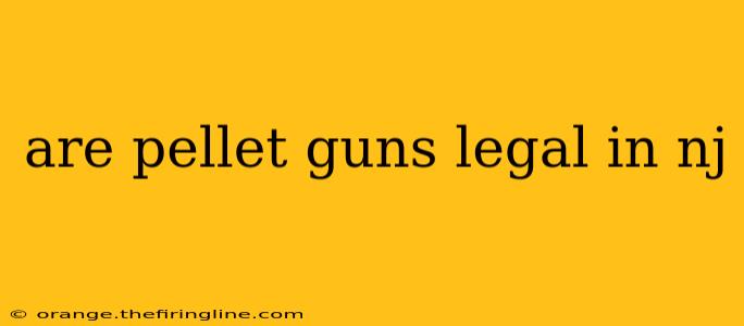 are pellet guns legal in nj