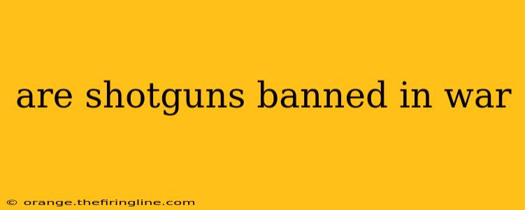 are shotguns banned in war