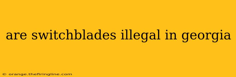 are switchblades illegal in georgia