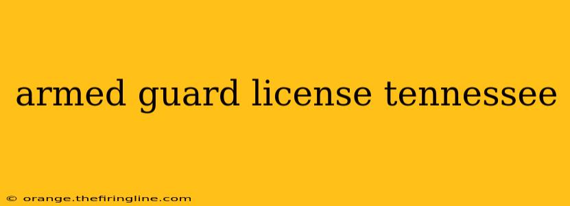 armed guard license tennessee