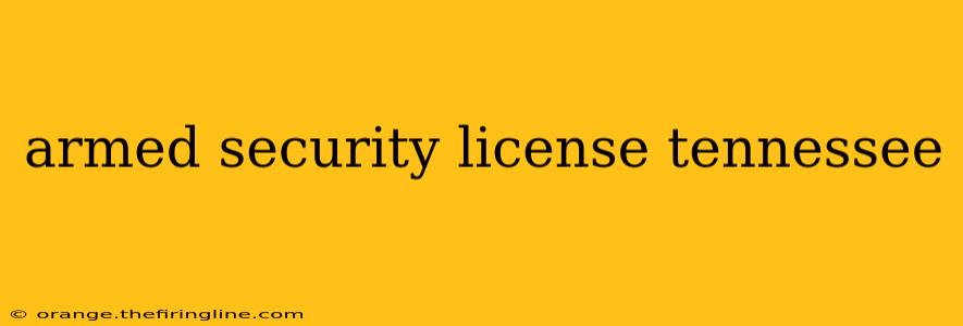 armed security license tennessee