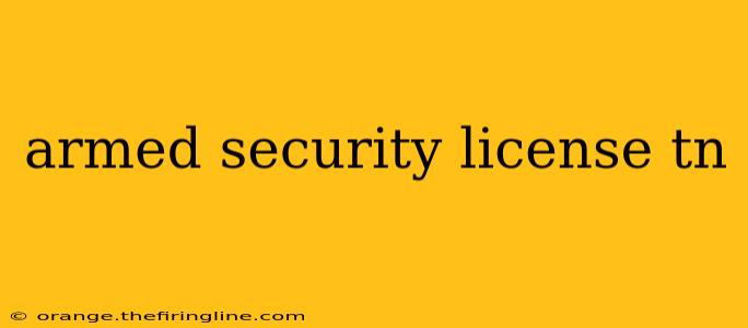 armed security license tn