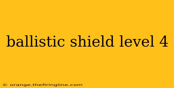 ballistic shield level 4