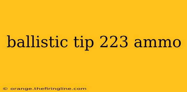 ballistic tip 223 ammo