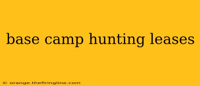 base camp hunting leases