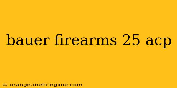 bauer firearms 25 acp