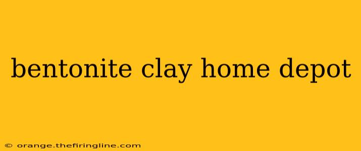 bentonite clay home depot