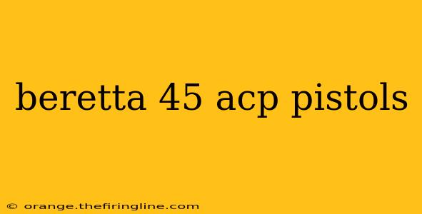 beretta 45 acp pistols