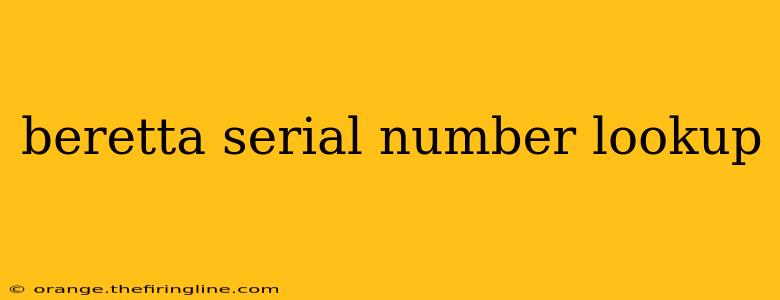 beretta serial number lookup