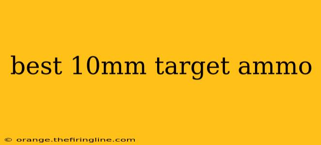 best 10mm target ammo