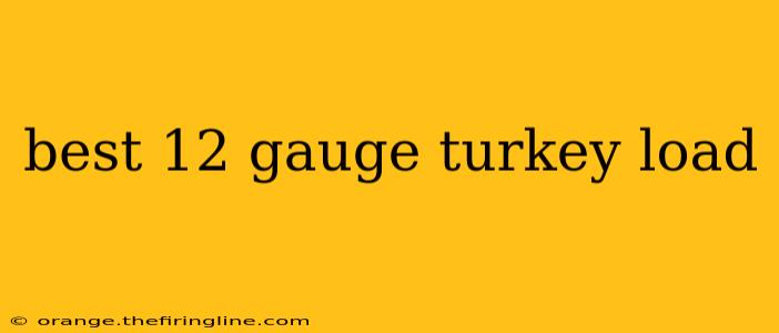 best 12 gauge turkey load