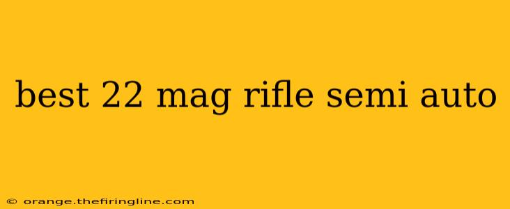 best 22 mag rifle semi auto