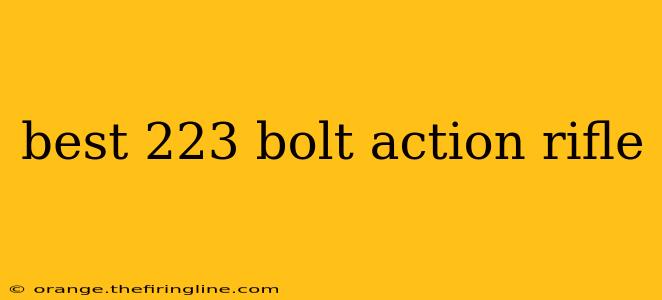 best 223 bolt action rifle