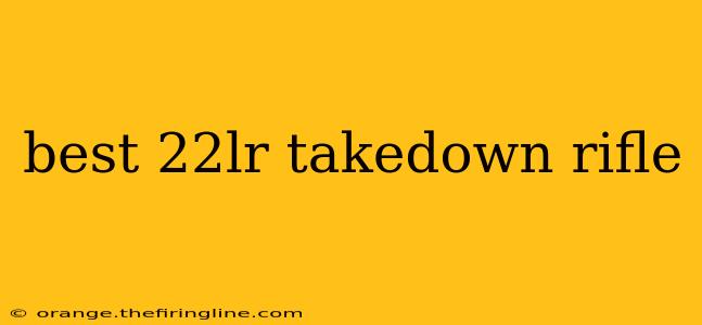 best 22lr takedown rifle