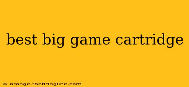 best big game cartridge