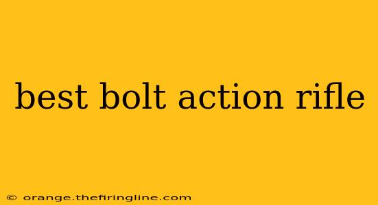 best bolt action rifle